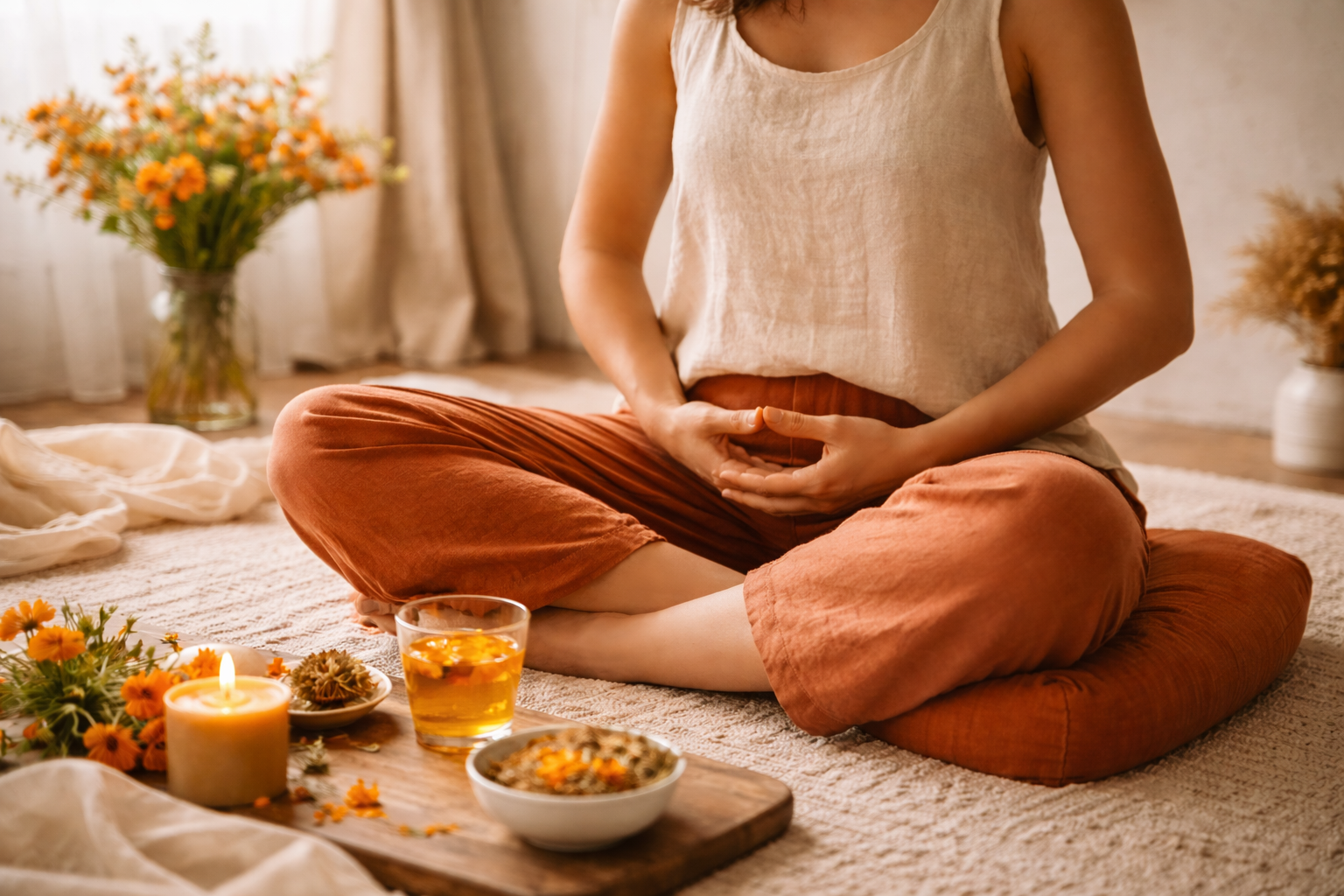 Rituel du chakra sacré au calendula